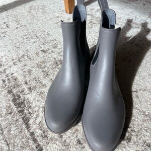 Gray Chelsea Rain Boots